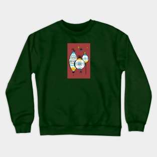 Mid-century Modern Christmas Ornaments Crewneck Sweatshirt